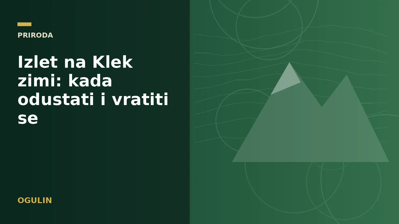 Izlet na Klek zimi: kada odustati i vratiti se