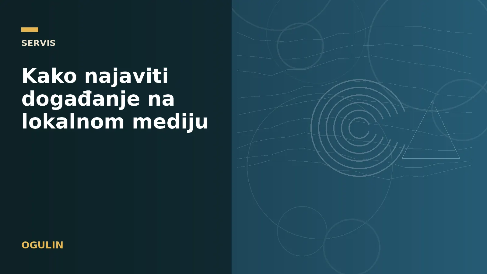 Kako najaviti događanje na lokalnom mediju