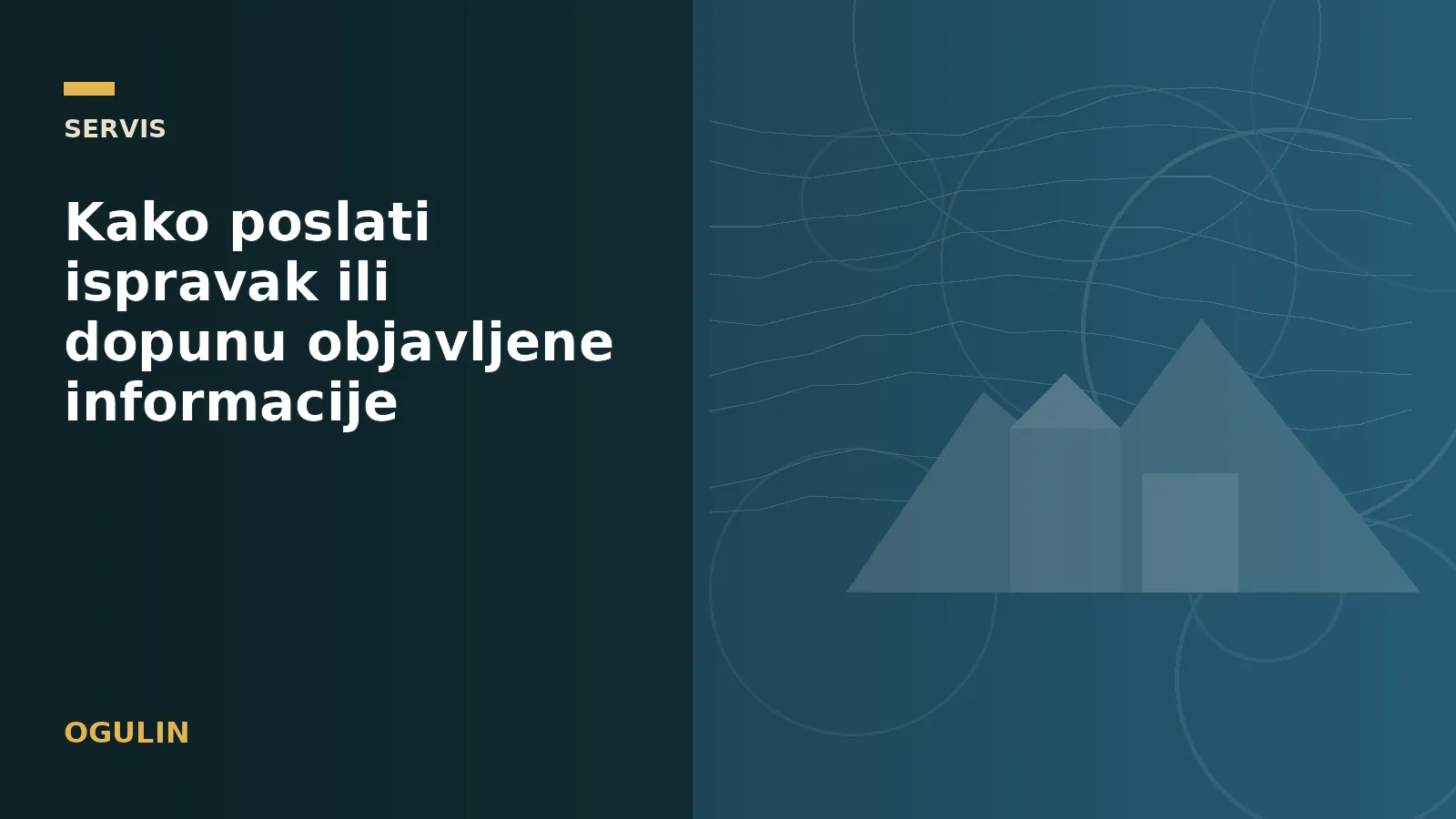Kako poslati ispravak ili dopunu objavljene informacije