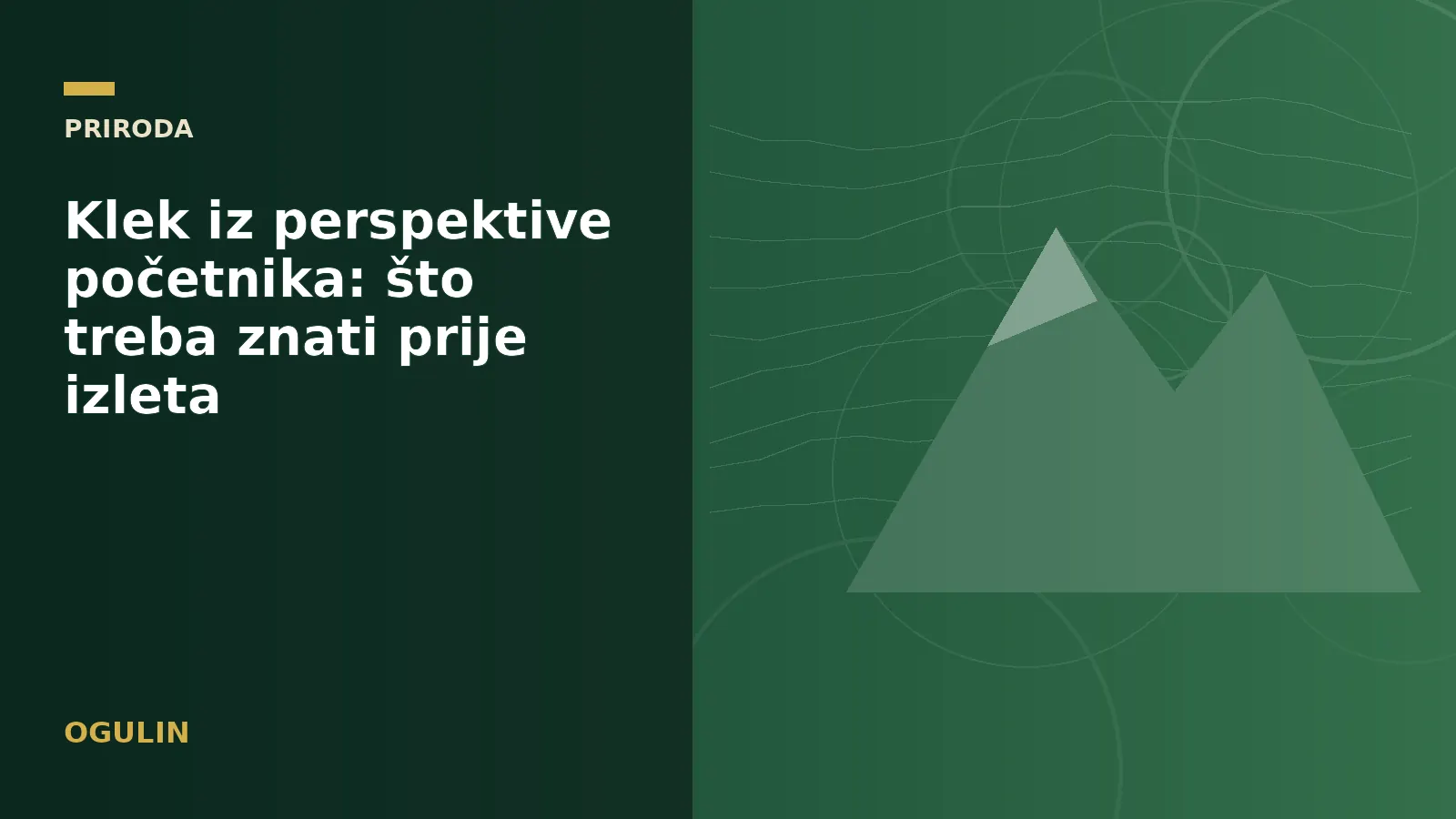 Klek iz perspektive početnika: što treba znati prije izleta