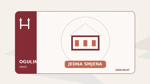 Ilustracija uz lokalnu vijest: Prva osnovna škola Ogulin od ove godine radi u jednoj smjeni za svih 464 učenika