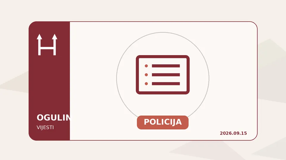Ilustracija uz lokalnu vijest: Policija istražila slučaj na području Ogulina: sumnja na štetu od 7.675,10 eura